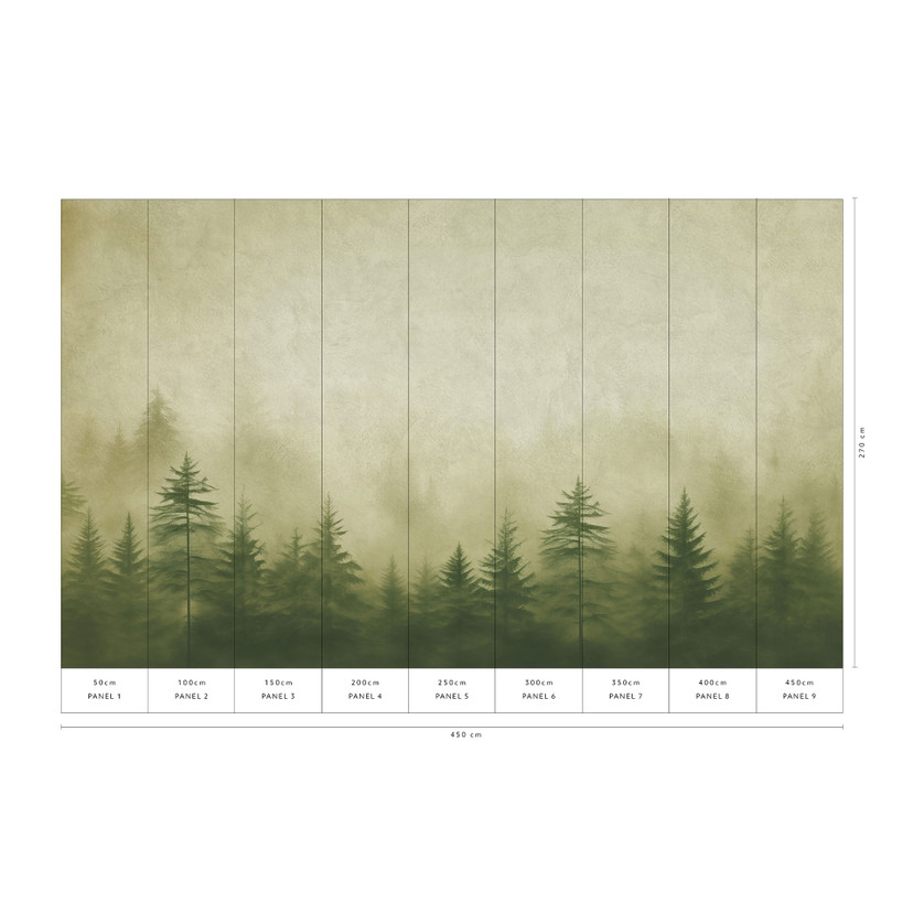 Tapeta krajobrazowa Big Pictures zielona 4,50 x 2,70 m