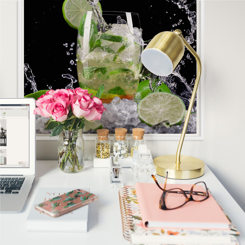 Wallprint W - Splashing Mojito - quadratisch