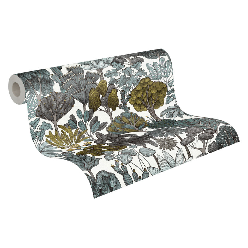 Architects Paper Floral Impression - Papier peint intissé jungle, vert