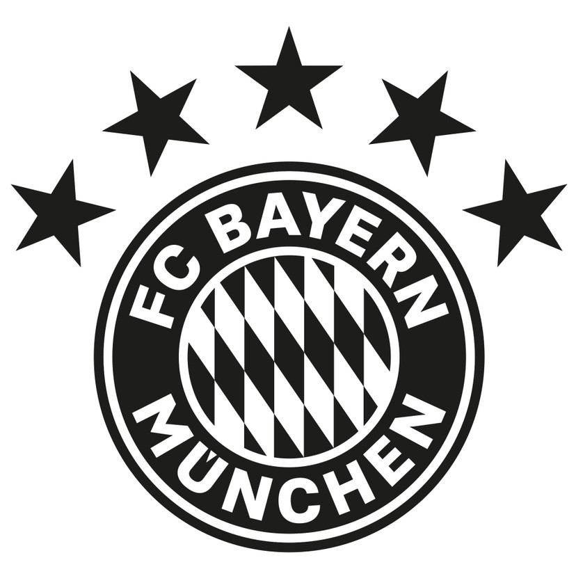 Wandtattoo FC Bayern München Logo einfarbig