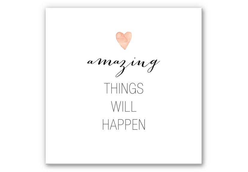 Wandbild Confetti & Cream - Amazing things will happen