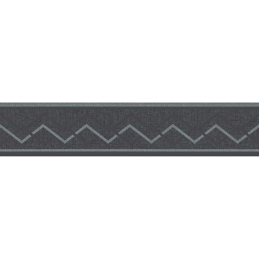 A.S. Création selbstklebende Bordüre Only Borders grafisch grau, metallic, schwarz