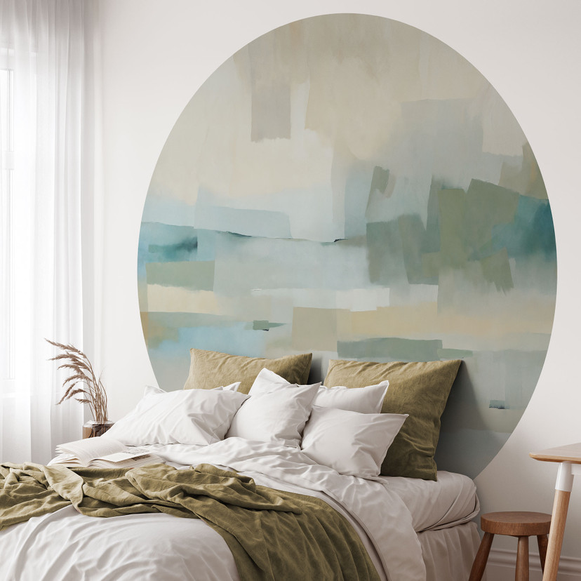 Papier Peint Photo Velvet Dusk - Paysage Abstrait - Sir Edward x Grigory Gladarev - Rond