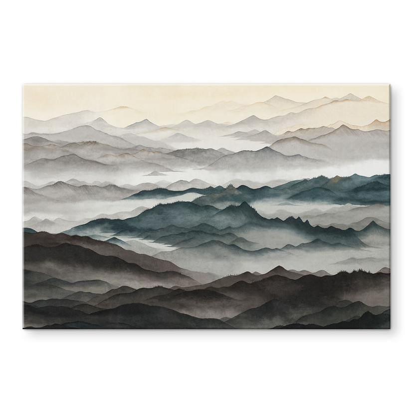 Crédence Roerich Light - Paysage Montagneux Brumeux - Sir Edward x Grigory Gladarev
