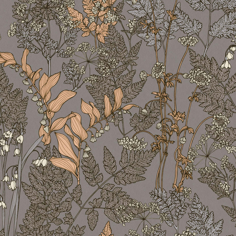 Architects Paper Floral Impression - Papier peint intissé fleuris, gris