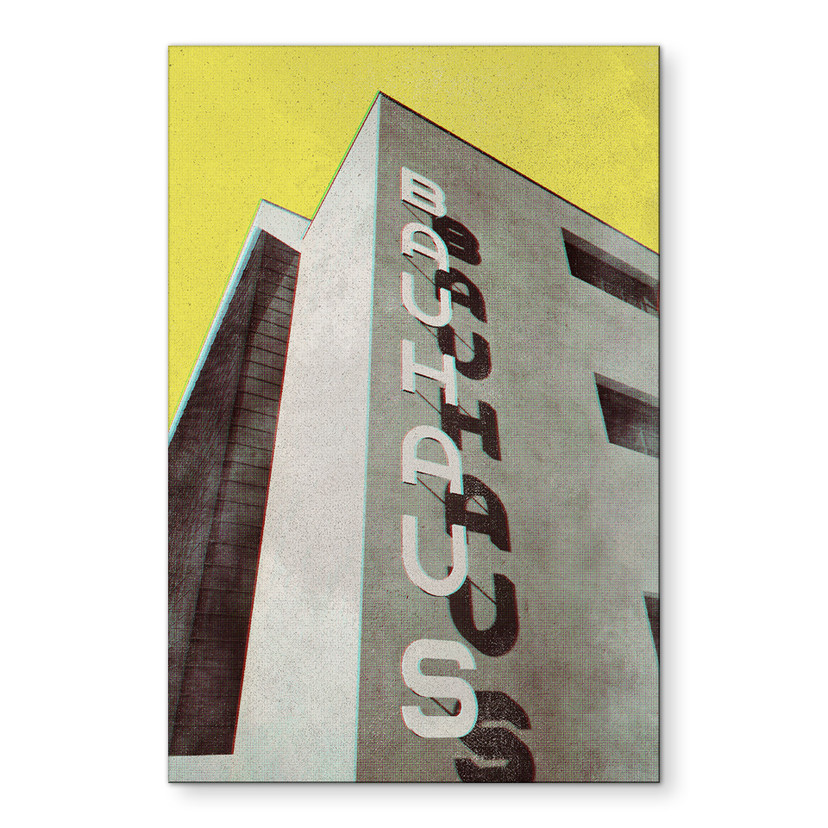 Tableaux Vintage Bauhaus Dessau Architecture - Blursbyai - Alu-Dibond