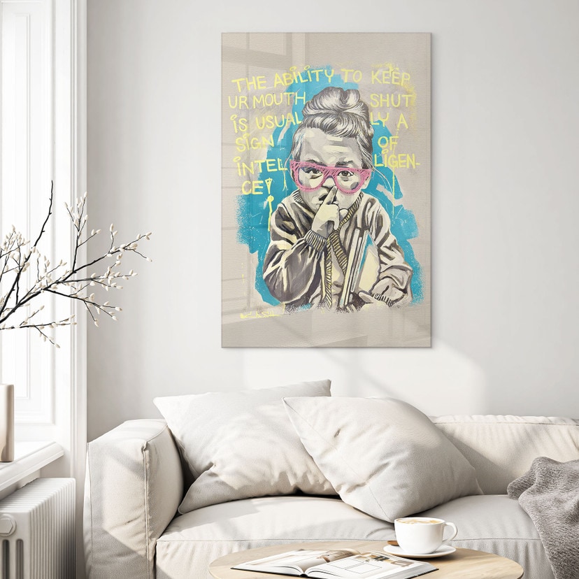 Stampa su acrilico Il Silenzio Mostra Intelligenza Pop Art - Habib