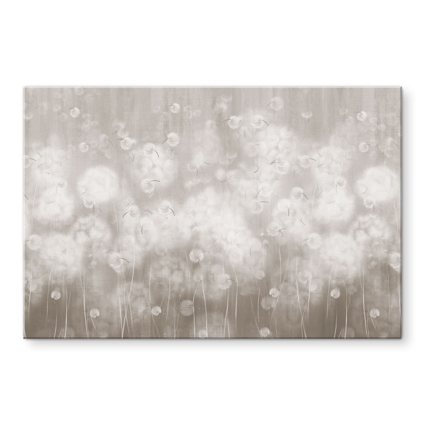 Wanddecoratie Paardenbloemen Droom in Beige - Ms Tiff - Alu-Dibond