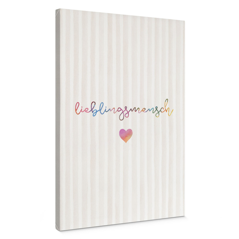 Leinwandbild Lieblingsmensch mit Herz