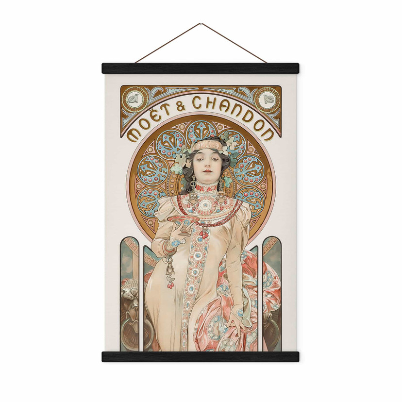 Tekstil plakat Moet and Chandon Dry Imperial - Mucha