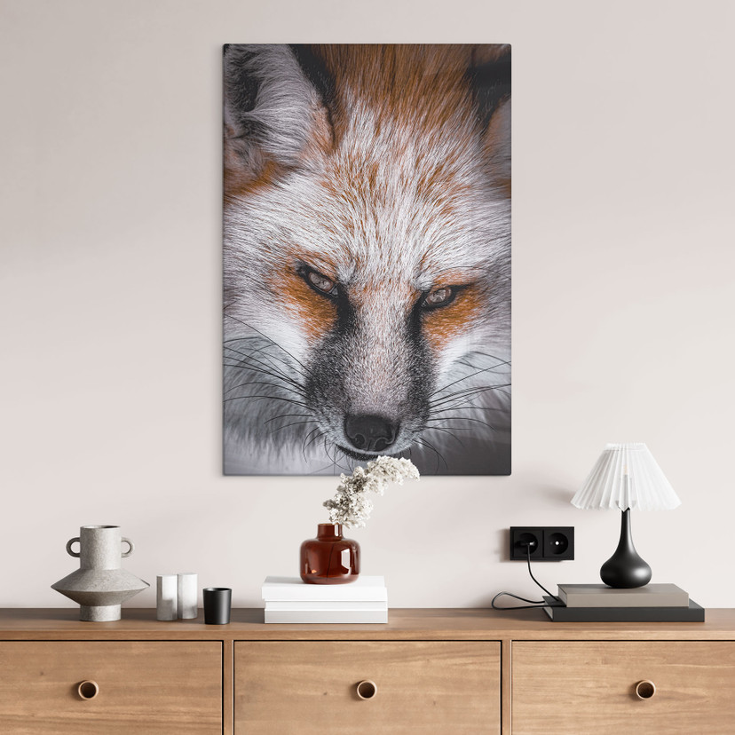 Glasschilderijen dierenportret rode vos - Nagi