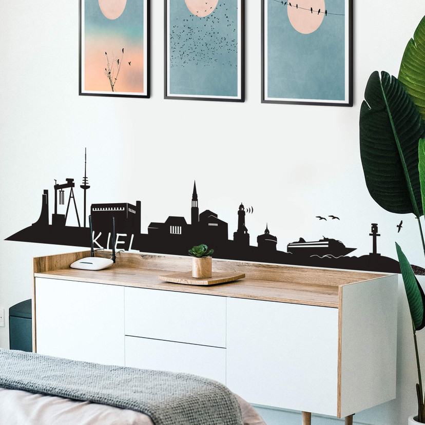 Wandtattoo Kiel Skyline