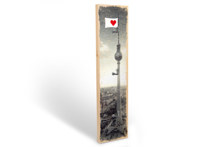 Accroche-clés - I love Berlin + 3 crochets