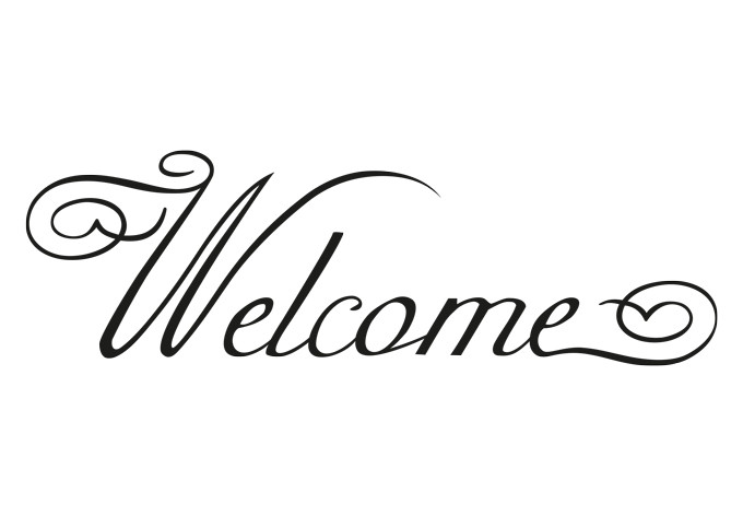 Sticker mural - Welcome 4 + 4 crochets