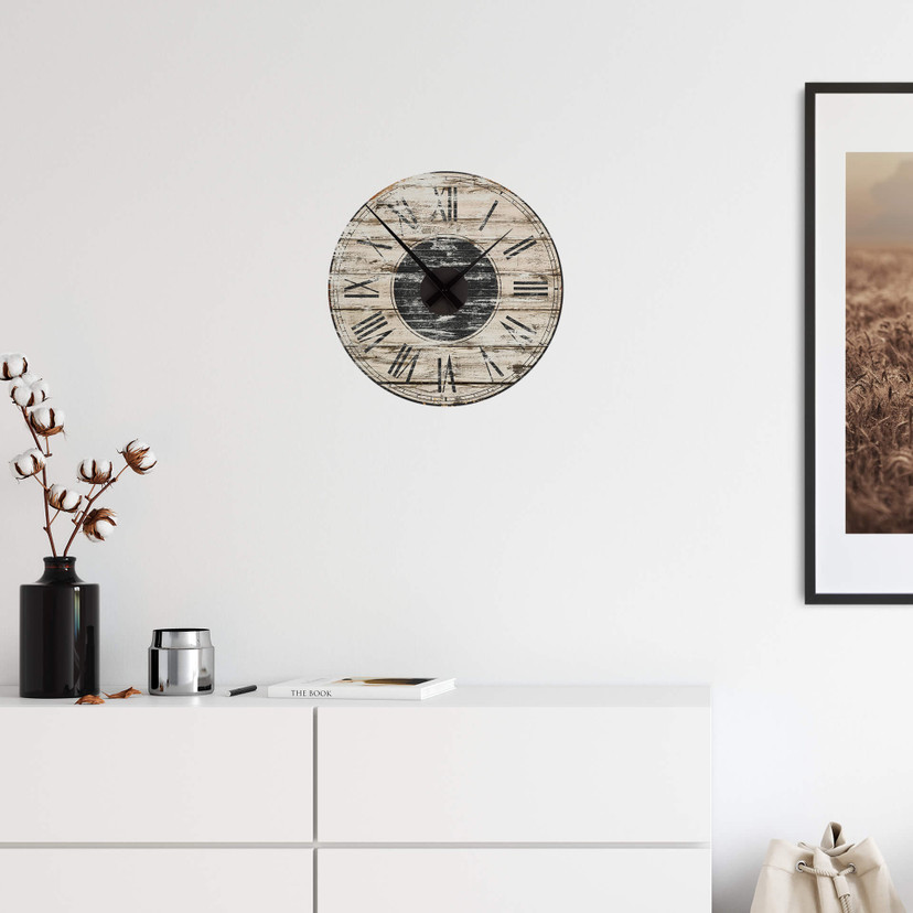 Wandtattoo Vintage 01 + Wanduhr (44x44 cm)