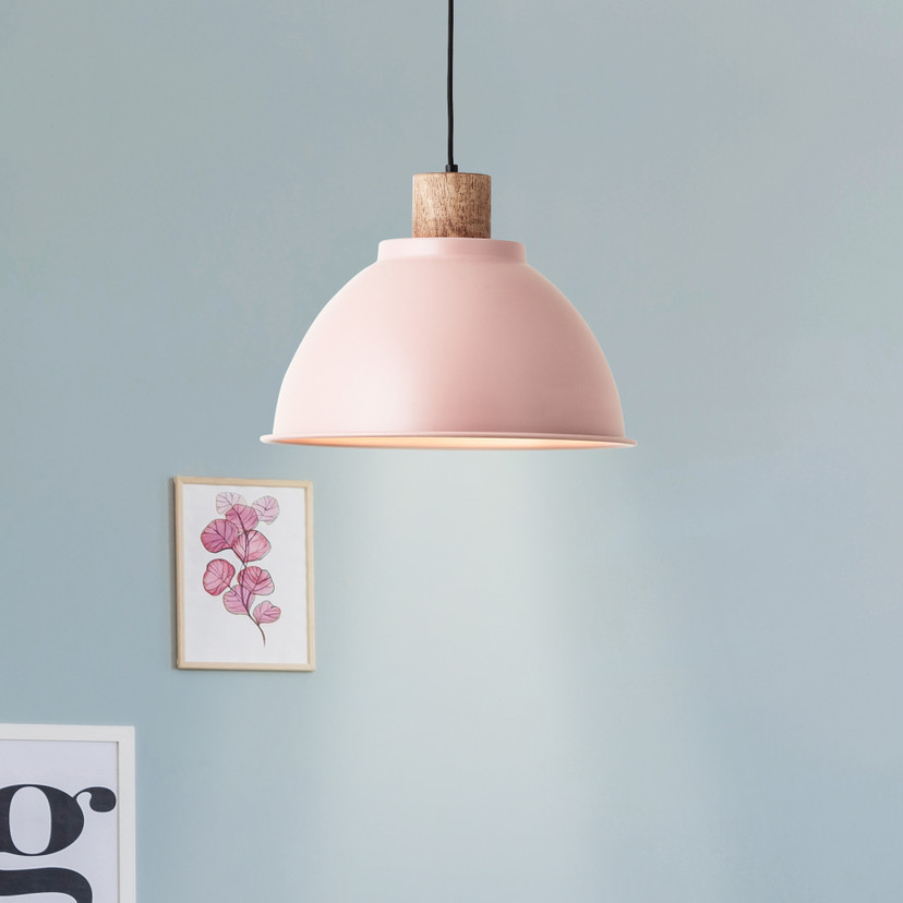 Pendelleuchte Franziska, rosa, Ø38 cm, Metall Pendelleuchte