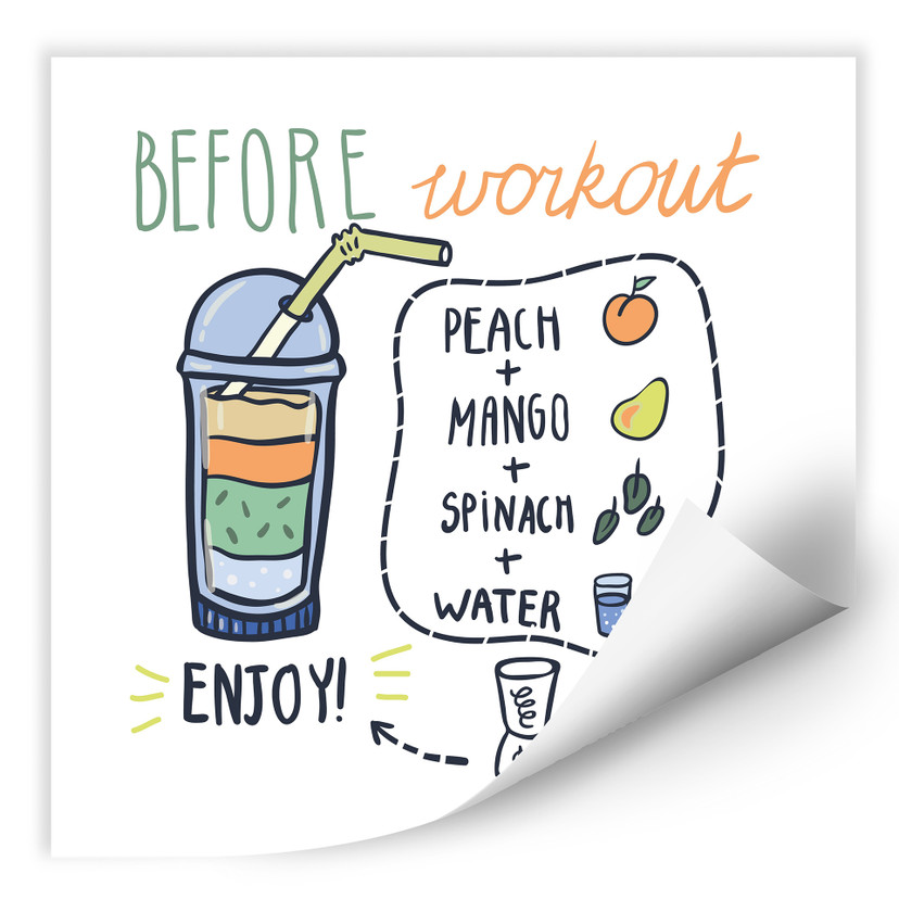 Wallprint Before Workout - quadratisch