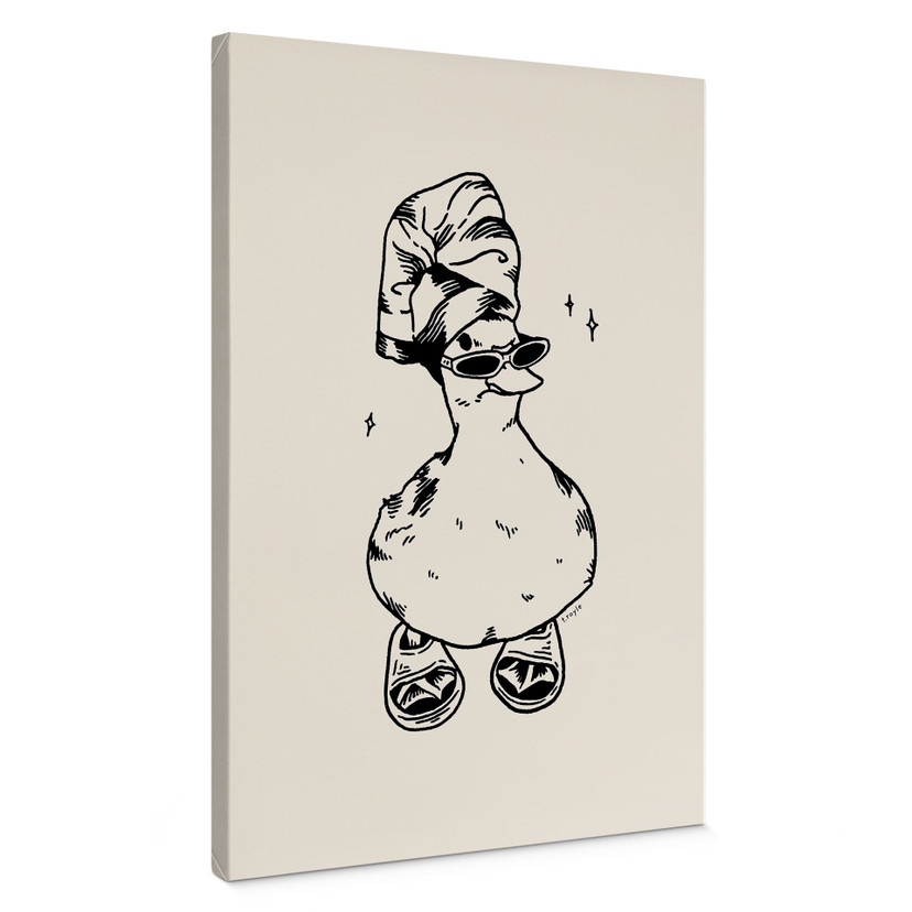 Leinwandbild Coole Spa-Ente mit Sonnenbrille - Royle