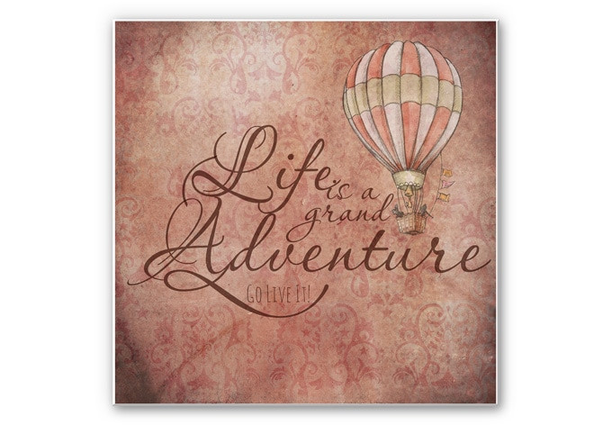Tableau Forex - Life is a grand adventure - carré