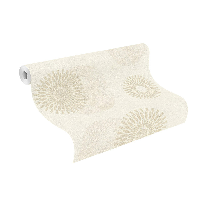 Rasch Vliesbehang - Patroonhang Wechsel II offwhite