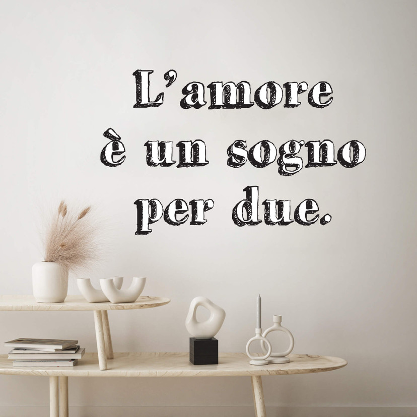 Sticker mural L'amore è un sogno per due