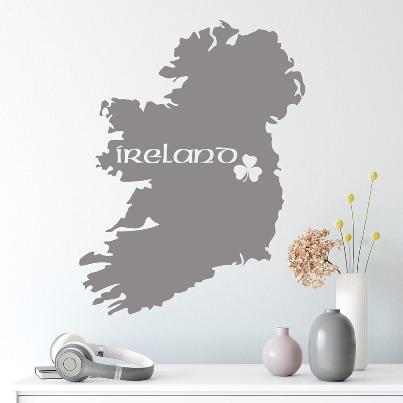 Irsk kort wallsticker