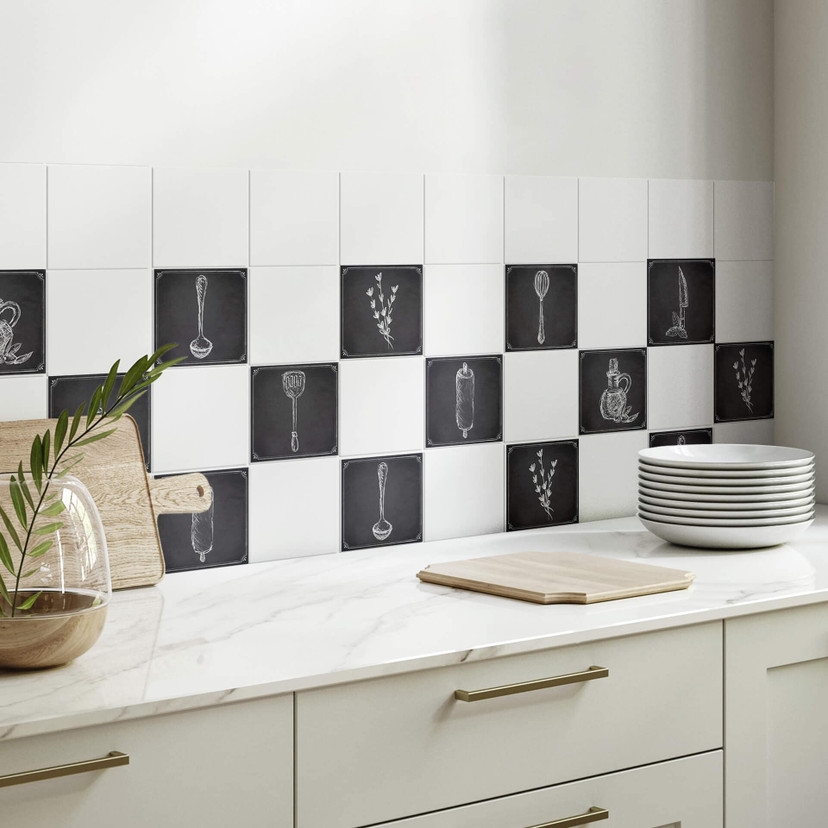 Naklejki na płytki Rustic Kitchen - zestaw 12 sztuk