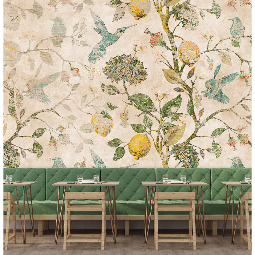 Fotomural Paredes de Patel 3 En El Lemontree 2 beige, amarillo, verde, azul, naranja