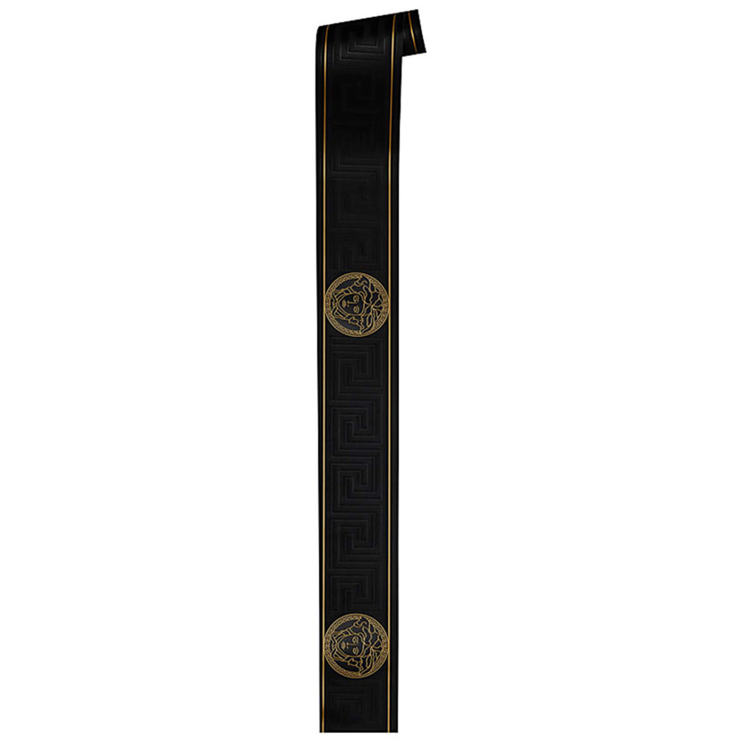 Versace Tapetbanner Græsk, metallisk, sort