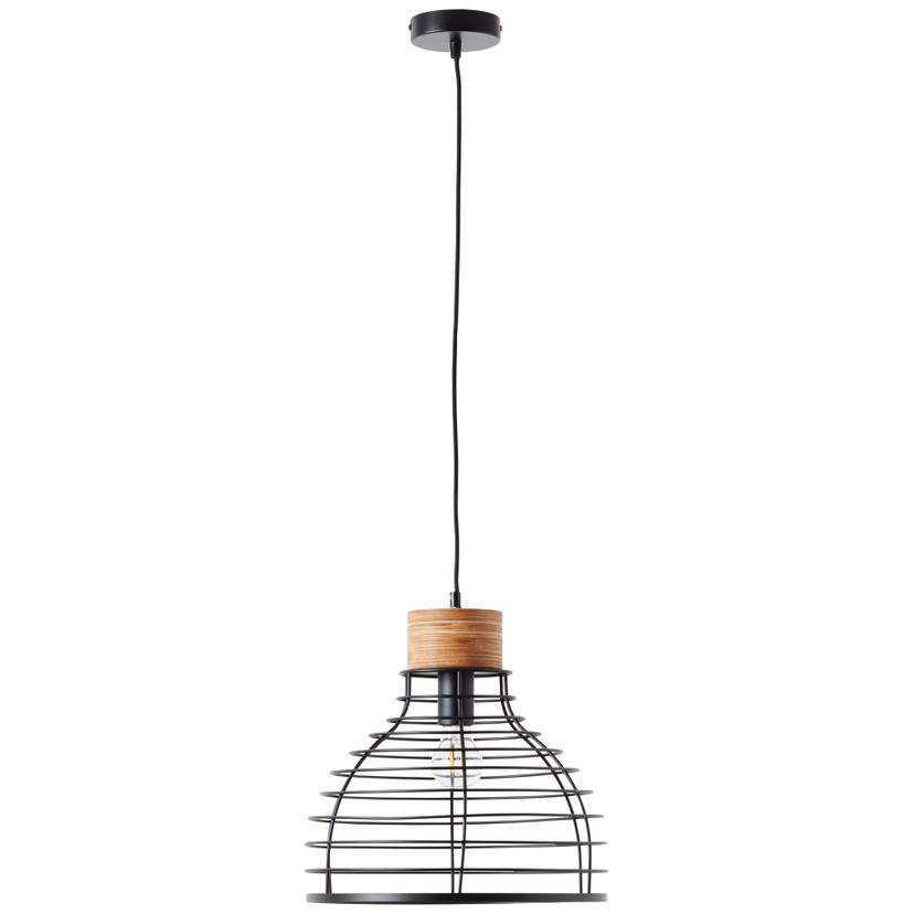 Pendelleuchte Annelie, braun, 135 x 35 cm, Holz Pendellampe