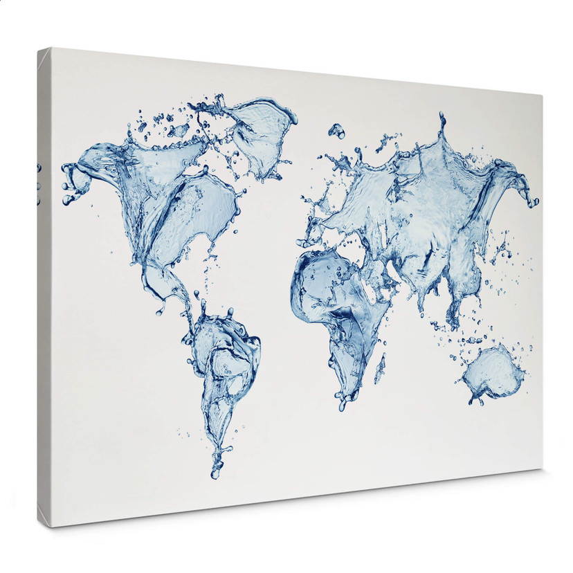 Obraz na płótnie Splashing Worldmap