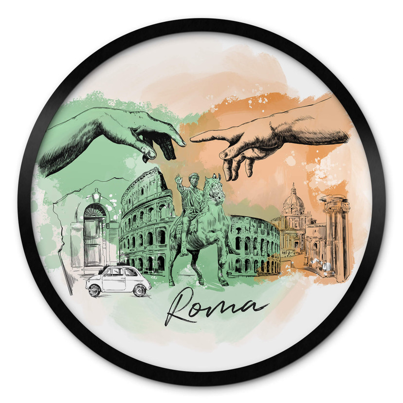 Plakat Roma - okrągły - Pokochaj swoje miasto
