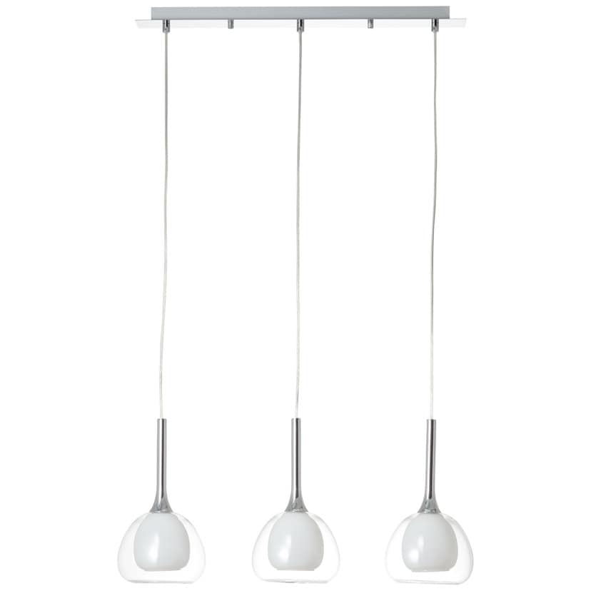Pendelleuchte Iris, metallic, 120 x 66 cm, Glas Pendelleuchte, dimmbar