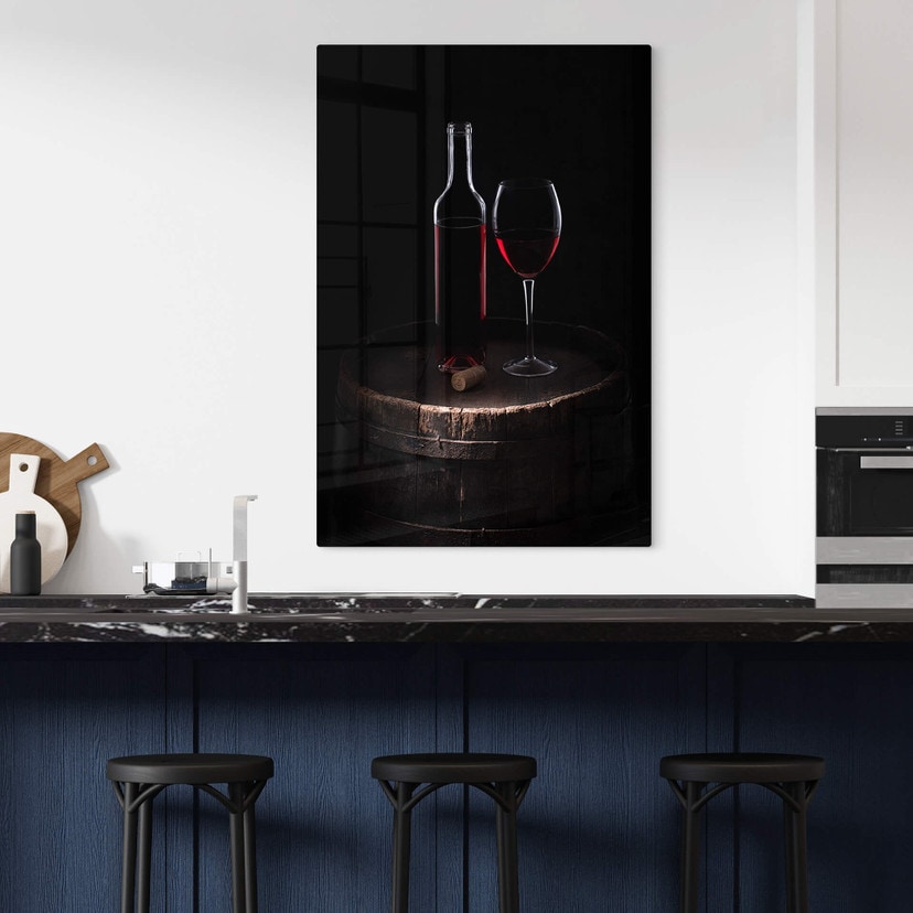 Tableau sur verre Perfoncio - vin rouge pour connaisseurs