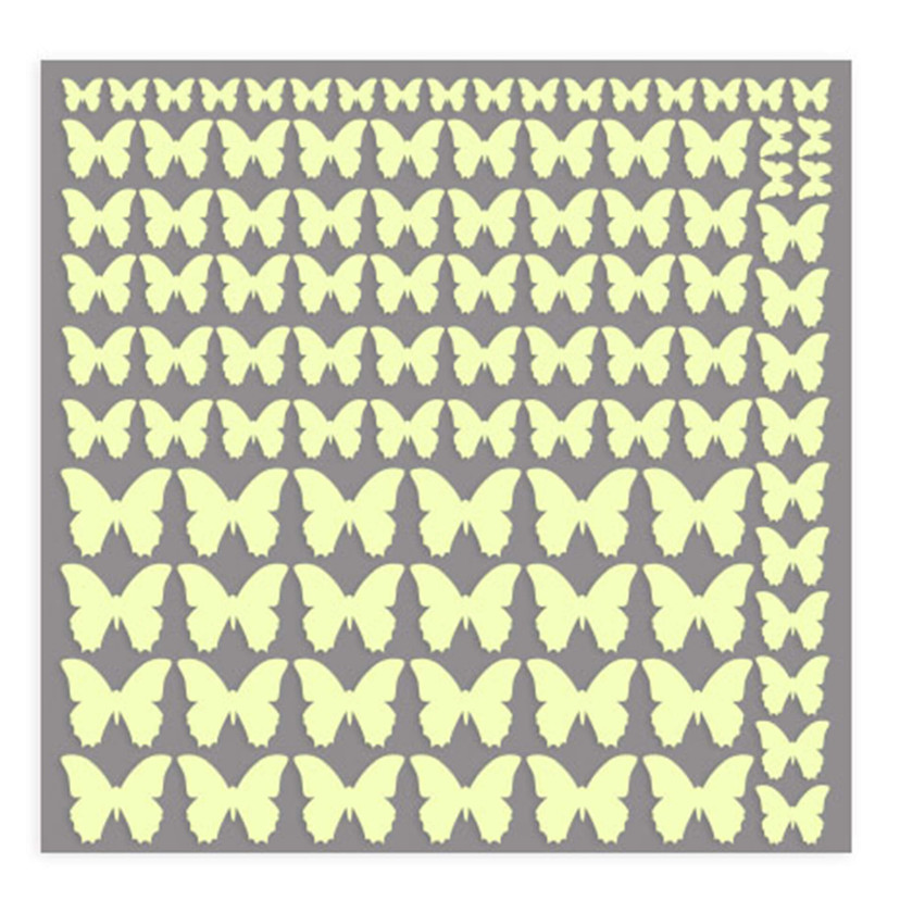 Wallsticker Selvlysende sticker - Sommerfugle