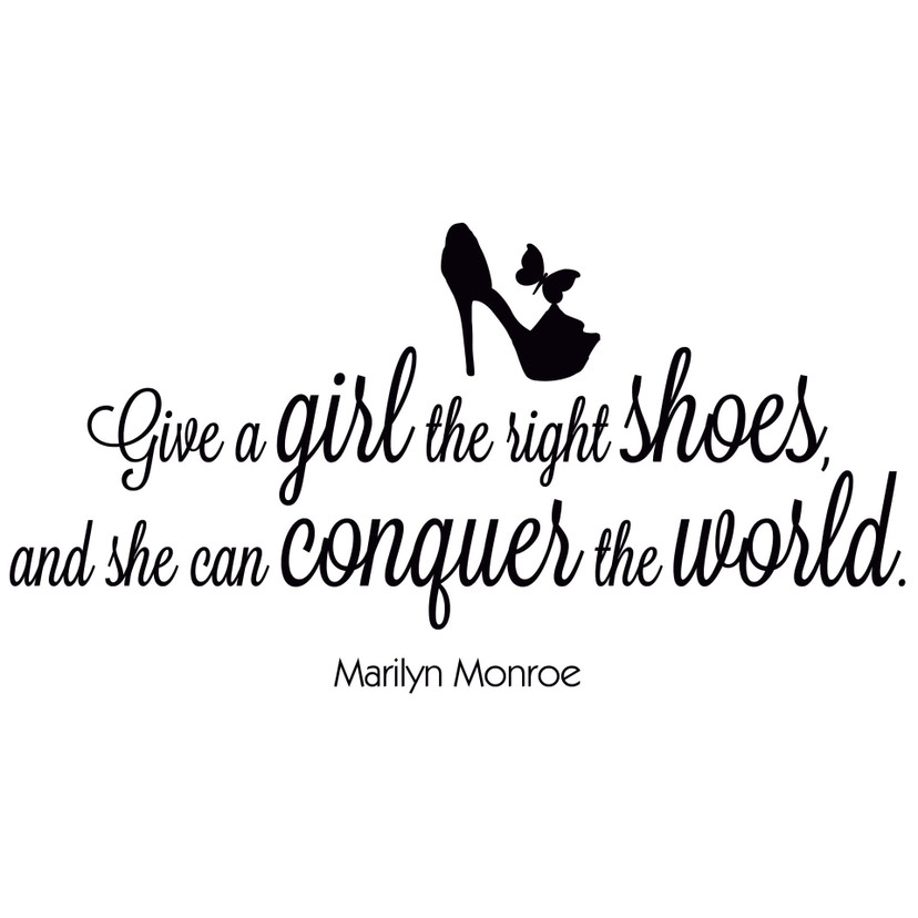 Wallsticker Give a girl the right shoes... 1