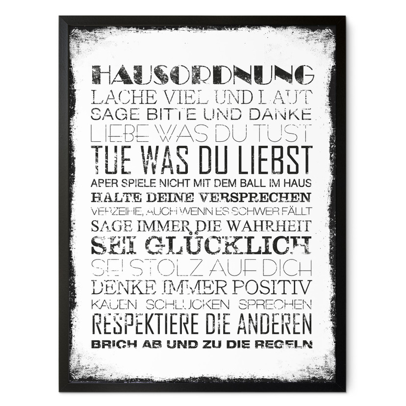 Poster Hausordnung