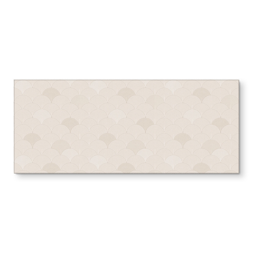 Revêtement pour cuisine Demi-cercles abstraits en beige doux - Extensible - Bloomery Decor