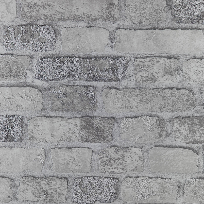 Anaglypta® Brick Princess Street non-woven tapet i vintage tegelstenslook grå, vit
