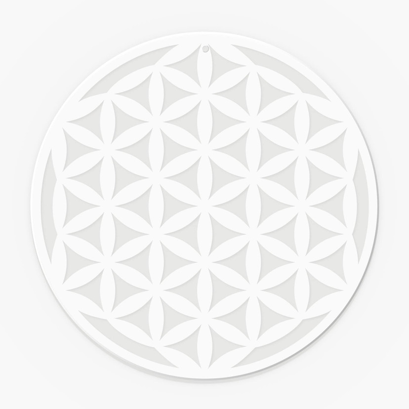 Akrylglasbillede, vinduesbillede til at hænge op Flower of life - rund
