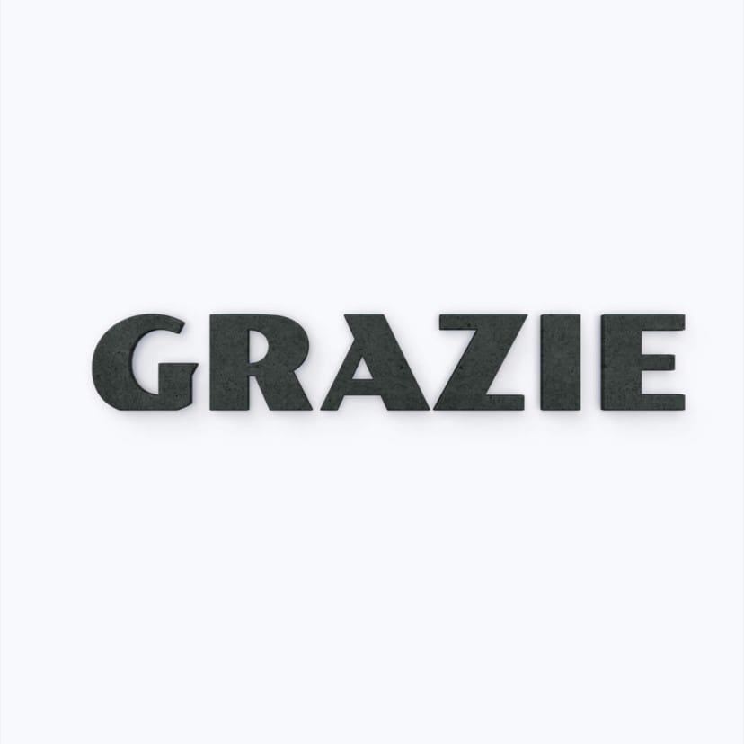 MDF bogstaver - Grazie
