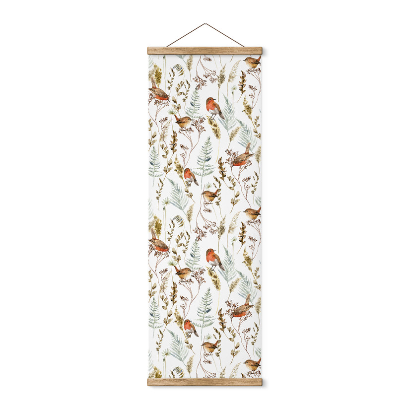 Poster tessile Passeri e pettirossi - UN Designs
