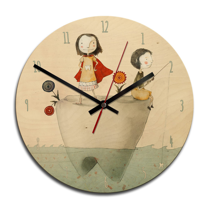 Horloge murale en bois - Loske - Dent