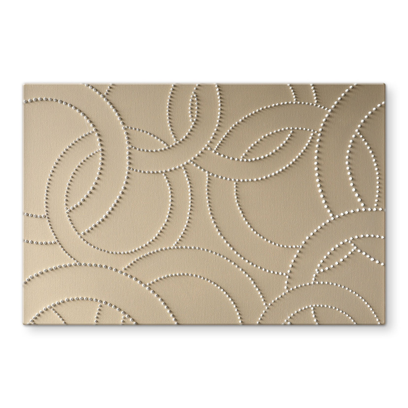 Crédence Anneaux abstraits beige - Grande