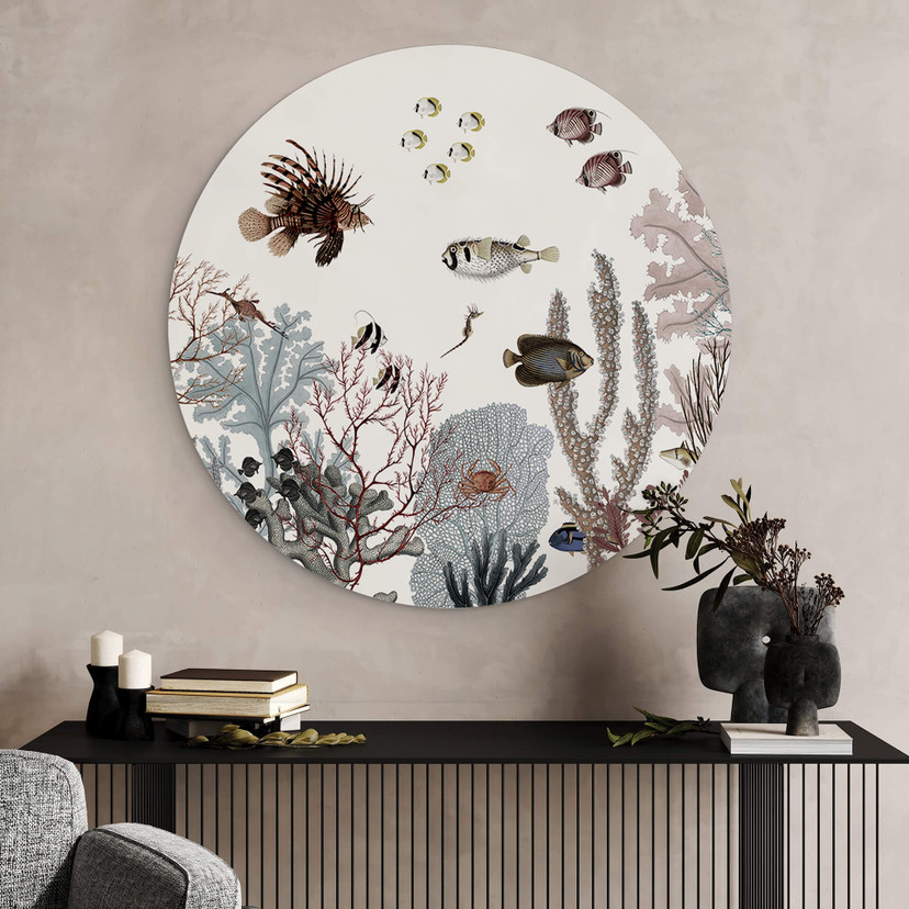 Tableau sur alu-Dibond rond Sir Edward - Récif rugissant