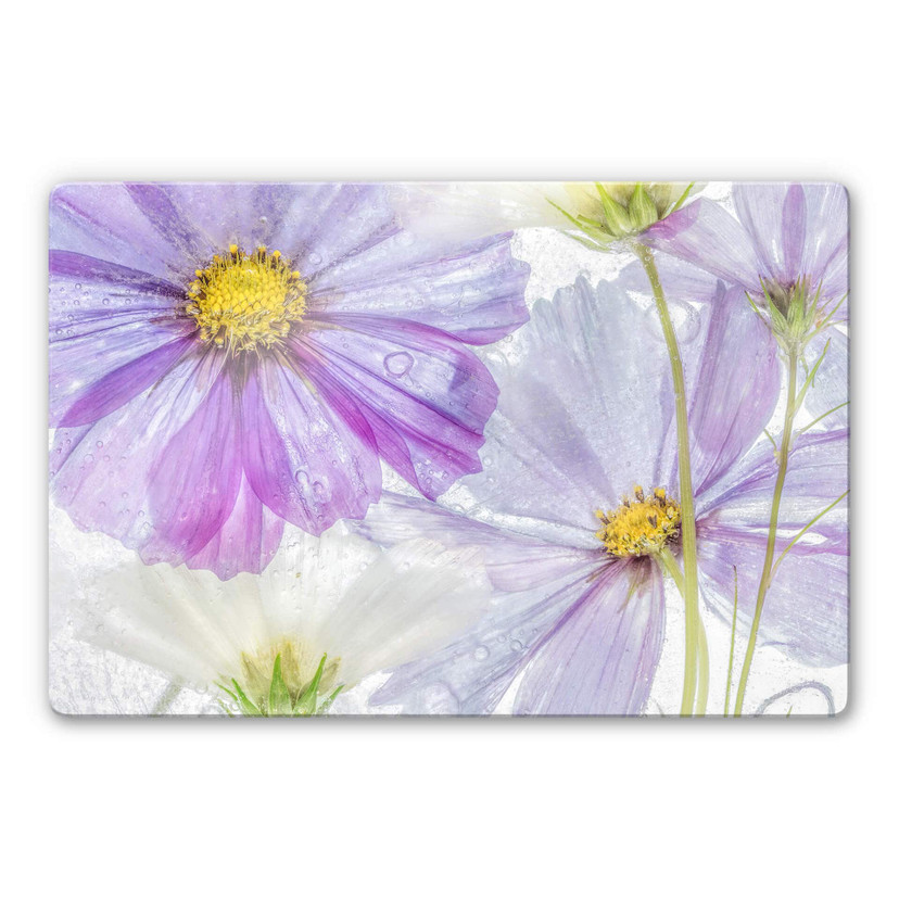 Tableau en verre Disher - Frozen Flowers