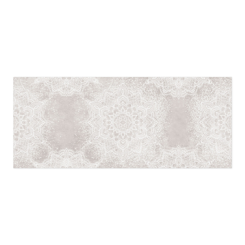 Selvklæbende stænkplade til køkken Blød mandala på grå-beige - Bloomery Decor