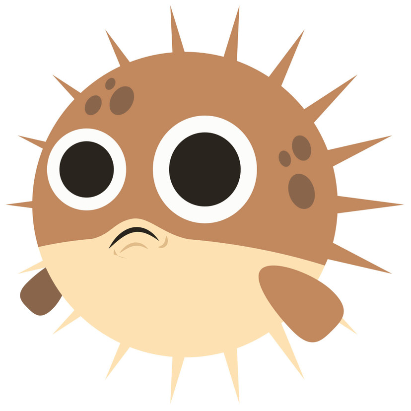 Muursticker Emoji Kogelvis