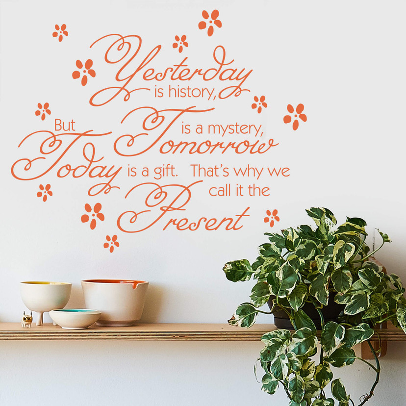 Wallsticker -  Yesterday is history...