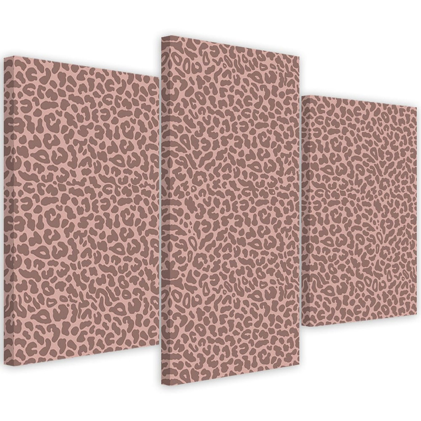 3 stykke lærredsprint, Leopard Leopard Pels Patches Mønster
